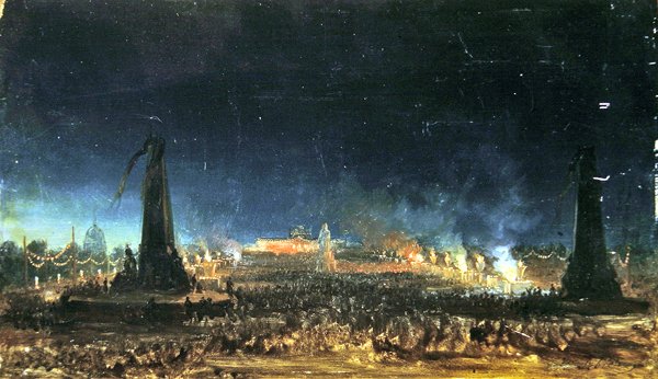 Yöfestivaali Champ de Marsilla, Pariisi tekijältä Hippolyte Victor Valentin Sebron