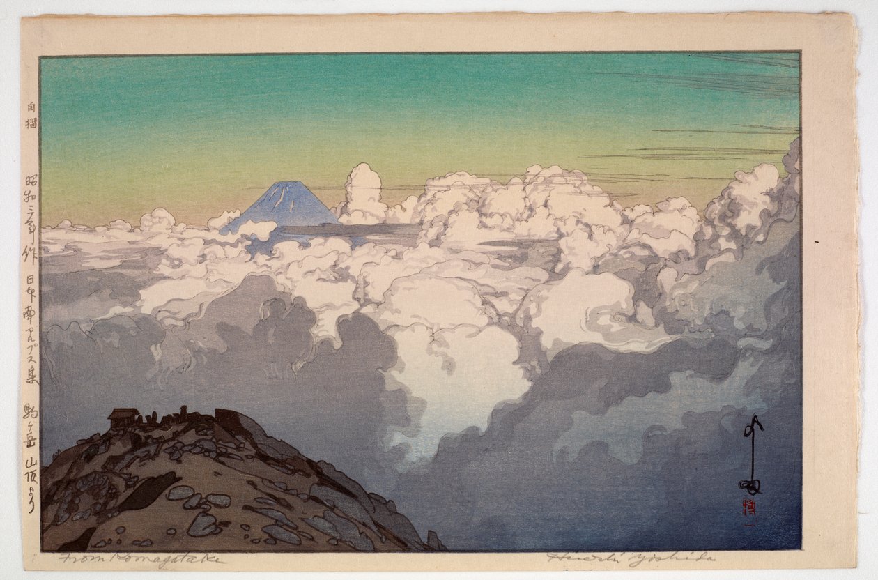 Komagataken huippukokouksesta, sarjasta Etelä-Japanin Alpit tekijältä Hiroshi Yoshida