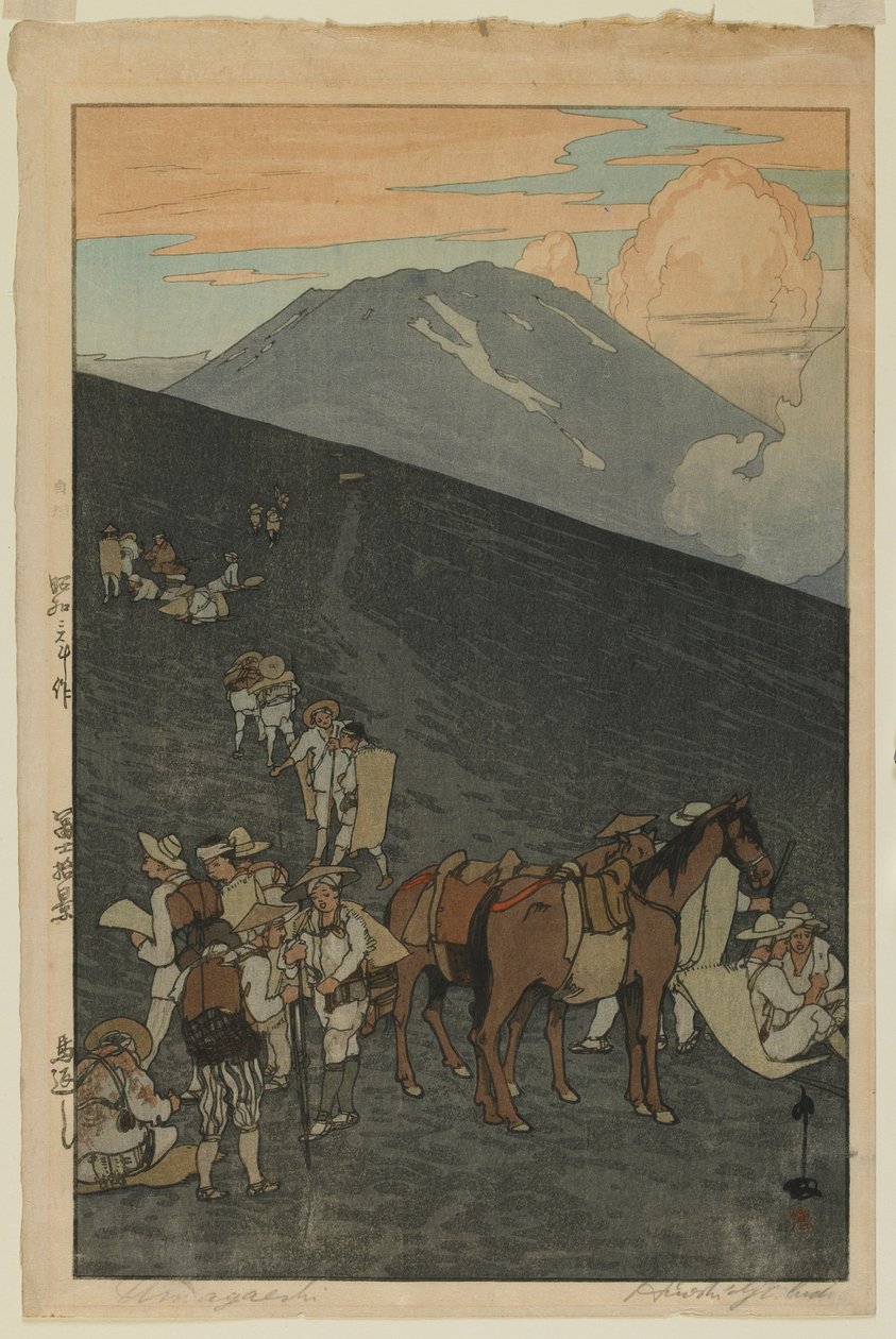 Umagaeshi, sarjasta Kymmenen näkymää Fuji-vuorelle, Showan aikakausi tekijältä Hiroshi Yoshida