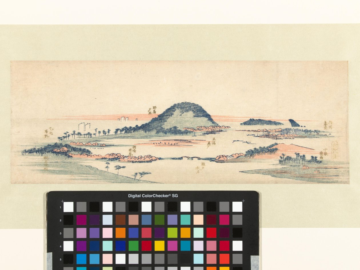 Vuit vistes de Kanazawa Acabat Kanazawa hakkei (títol sobre objecte). tekijältä Hiroshige (I) , Utagawa (attributed to)