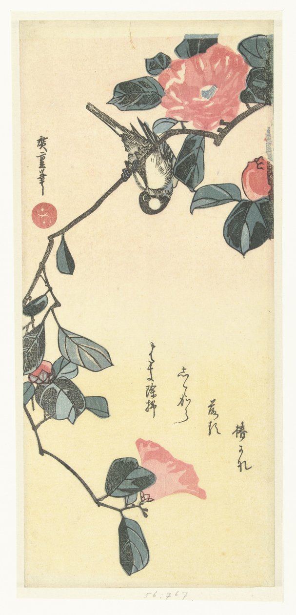 Lintu ja kamelia tekijältä Hiroshige (I) , Utagawa
