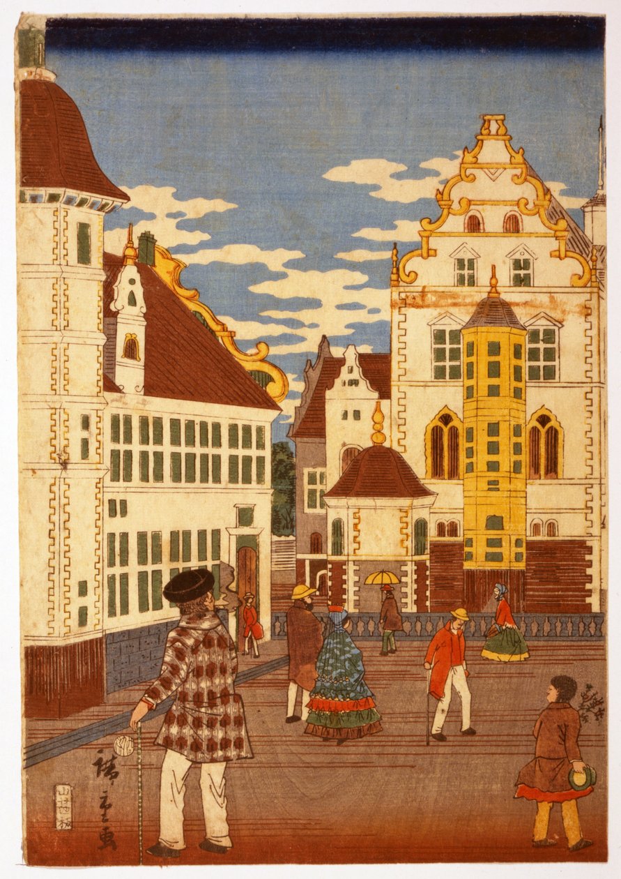 View of American Life, Illustrated London News, pub. 1860. tekijältä Hiroshige Utagawa