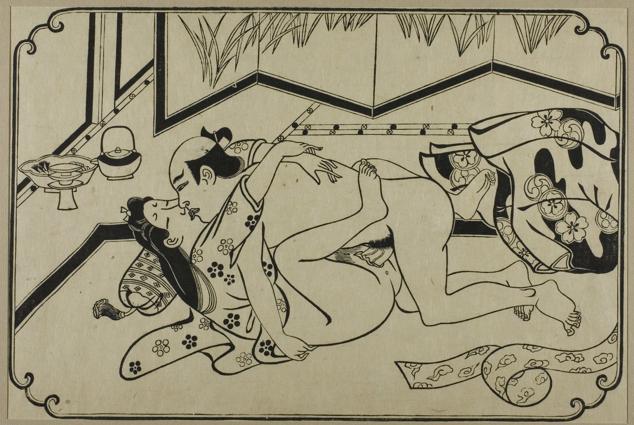 Arkki shunga-albumista tekijältä Hishikawa Moronobu