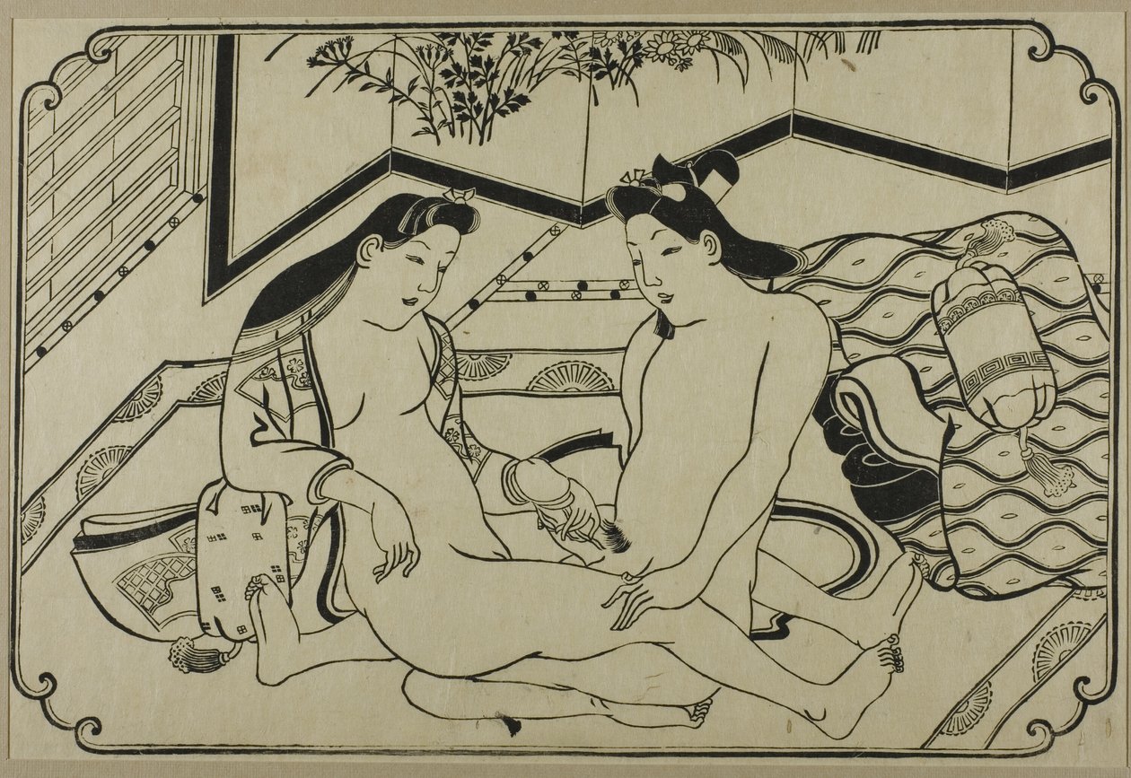 Arkki shunga-albumista tekijältä Hishikawa Moronobu