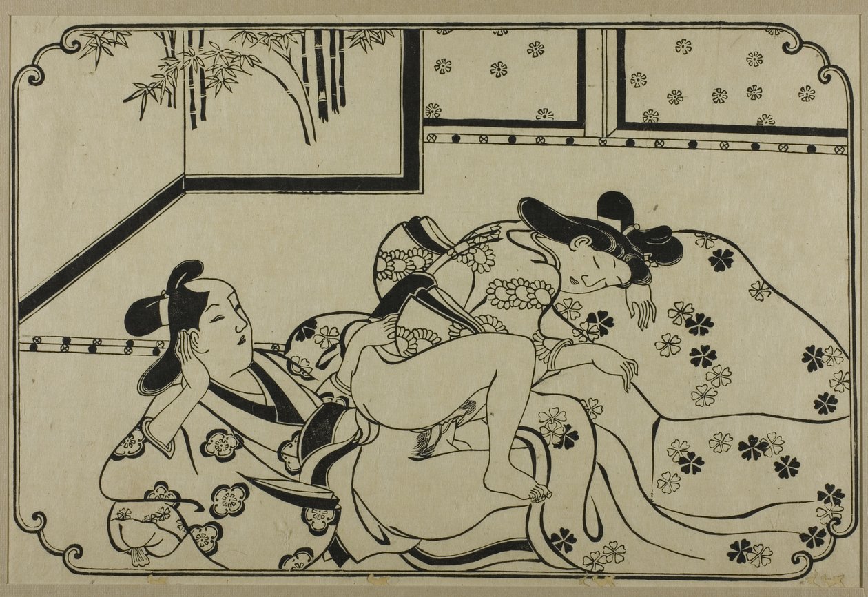 Arkki shunga-albumista tekijältä Hishikawa Moronobu