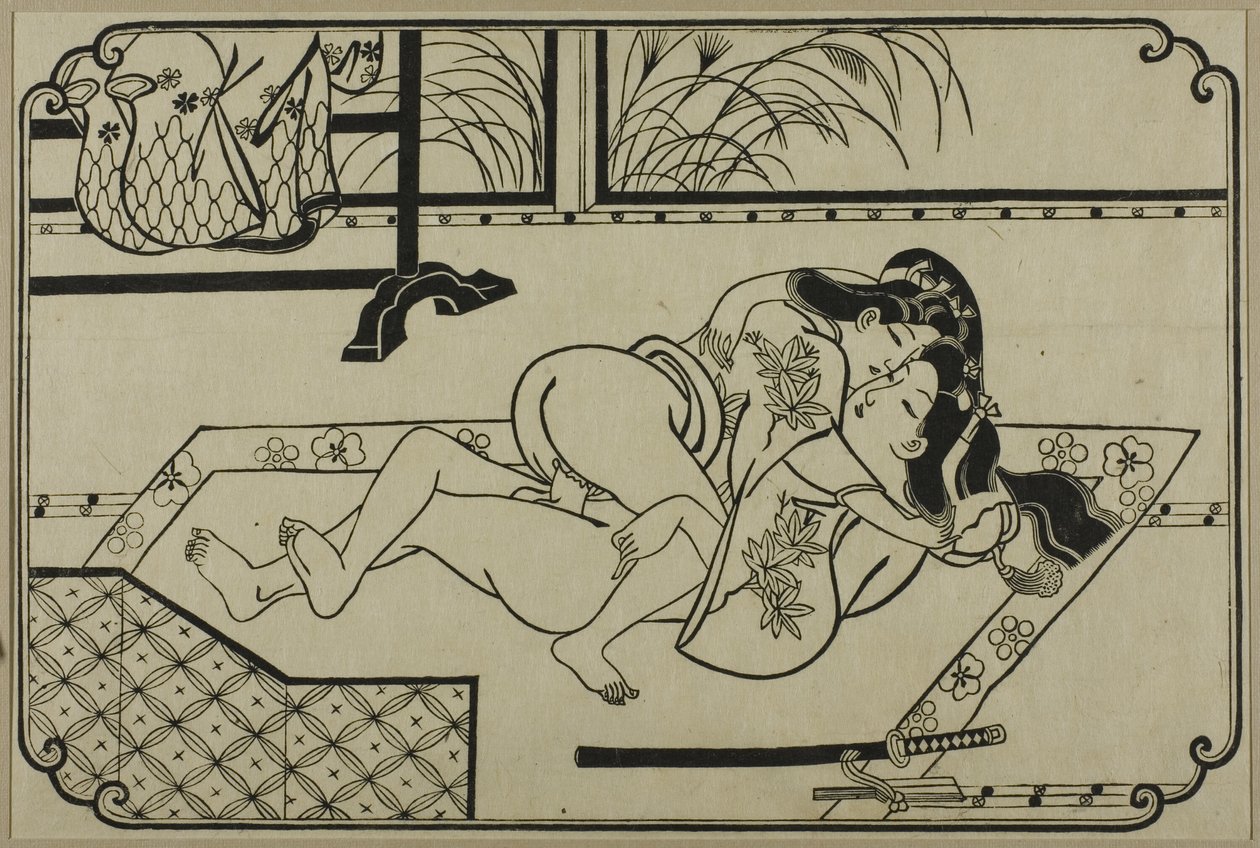 Arkki shunga-albumista tekijältä Hishikawa Moronobu