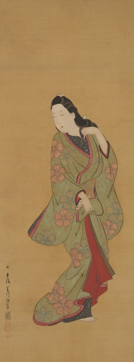 Kauneus kääntää päätään tekijältä Hishikawa Moronobu