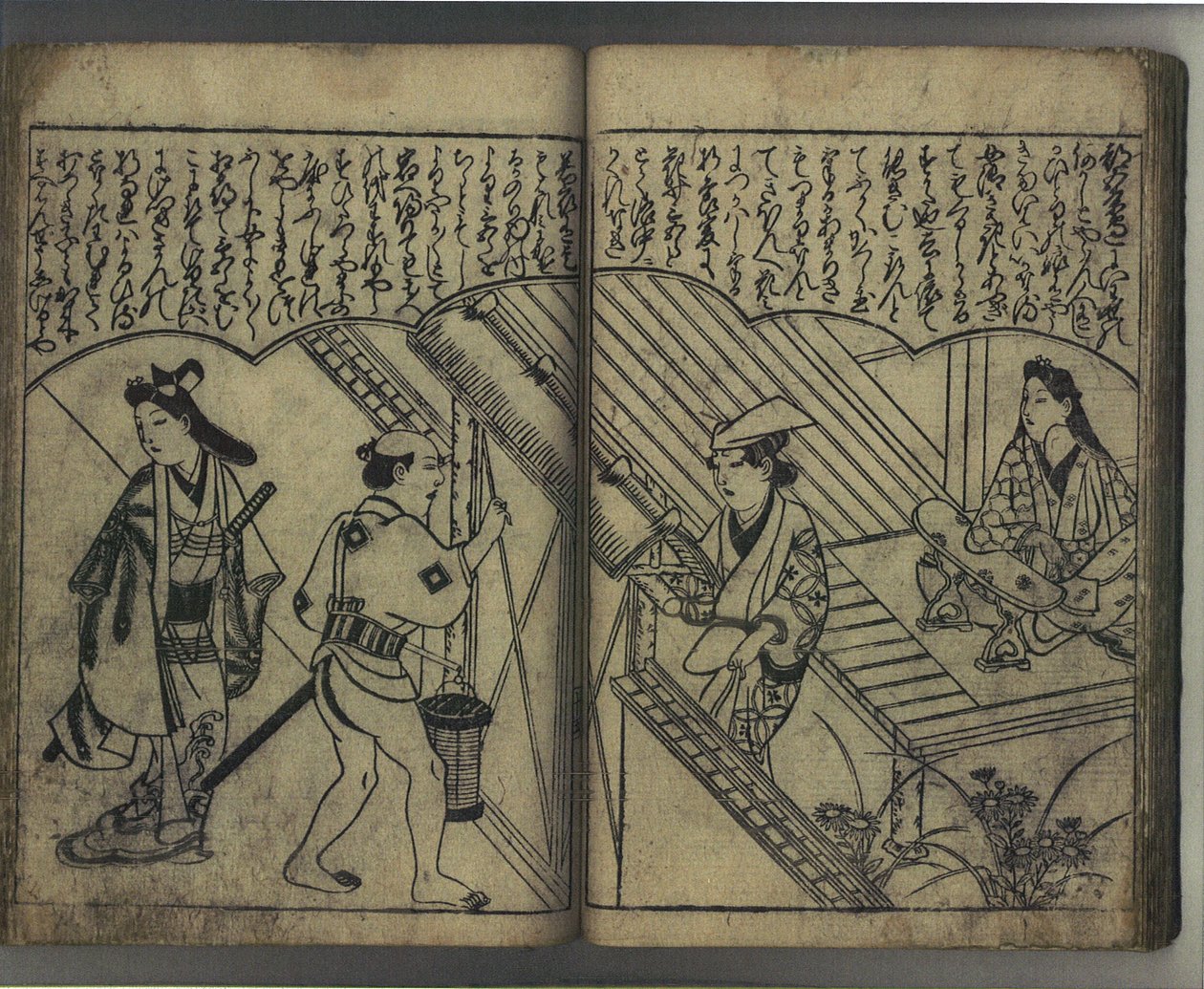 Iloa Japanin kaunottarien kanssa (Wakoku bijin asobi) tekijältä Hishikawa Moronobu