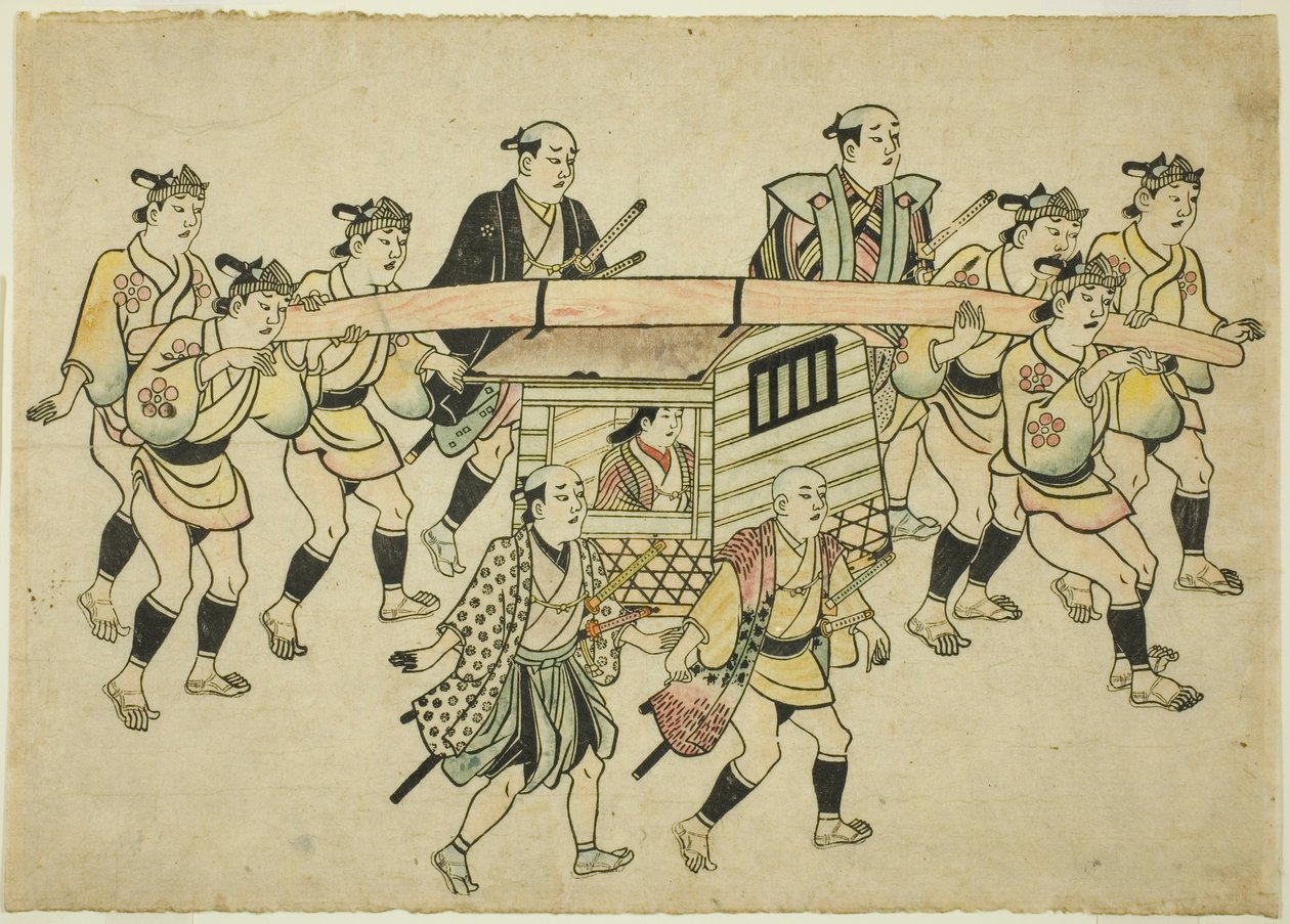 Daimyon kulkue tekijältä Hishikawa Moronobu