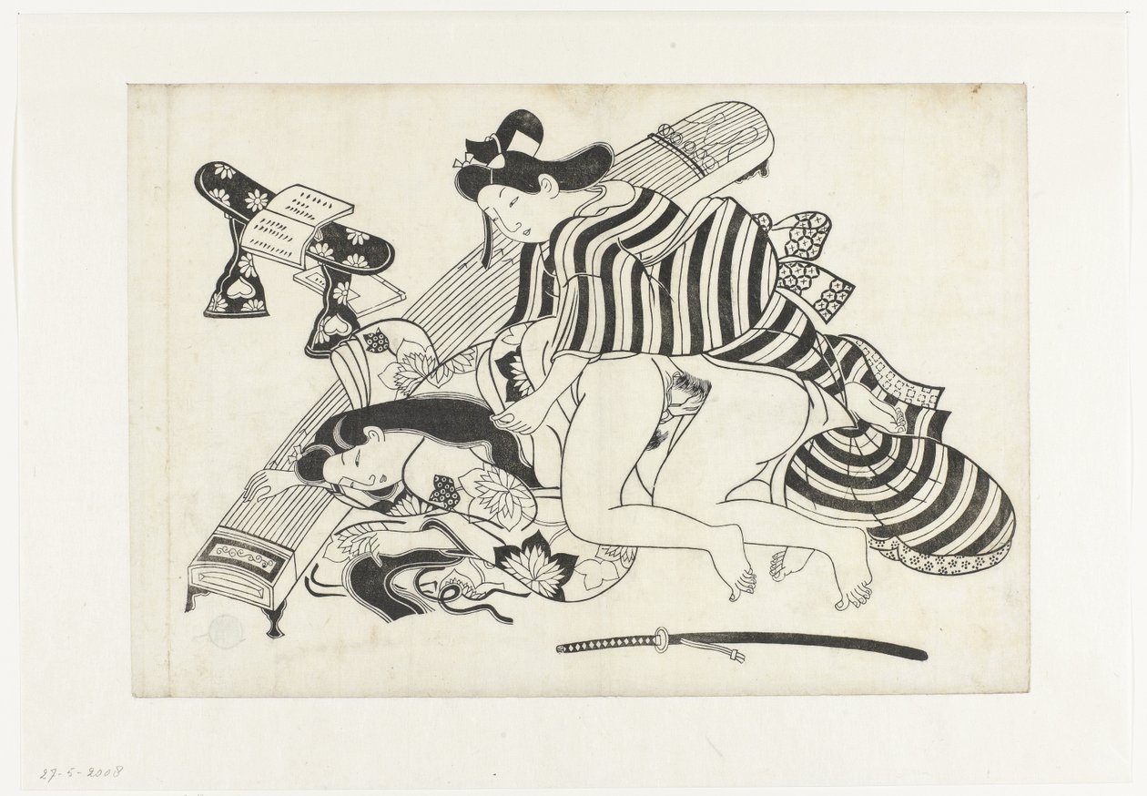 Eroottinen show tekijältä Hishikawa Moroshige (attributed to)