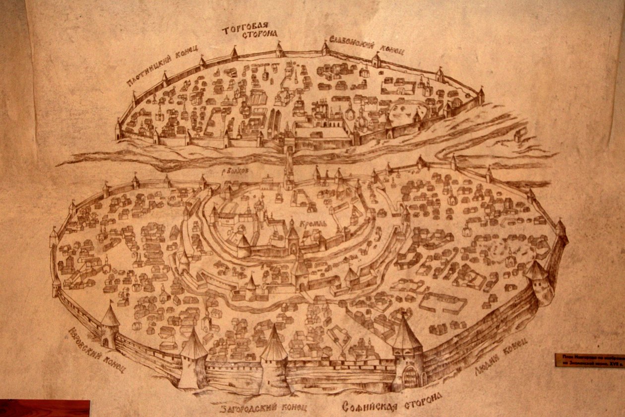 Novgorodin kartta, 1600-luku tekijältä Historical Document