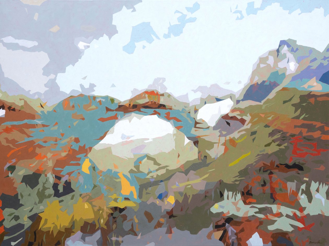 Landscape Obscura - 12, 2024 (öljy kankaalle) tekijältä Holly Boruck