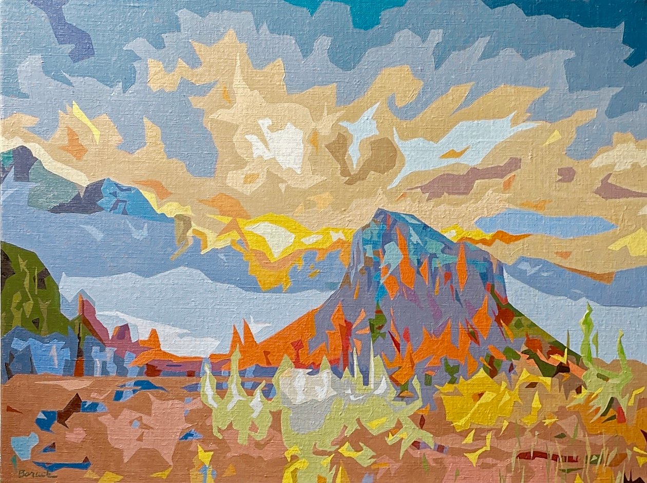 Landscape Obscura #3, 2023 (öljy pellavalle) tekijältä Holly Boruck