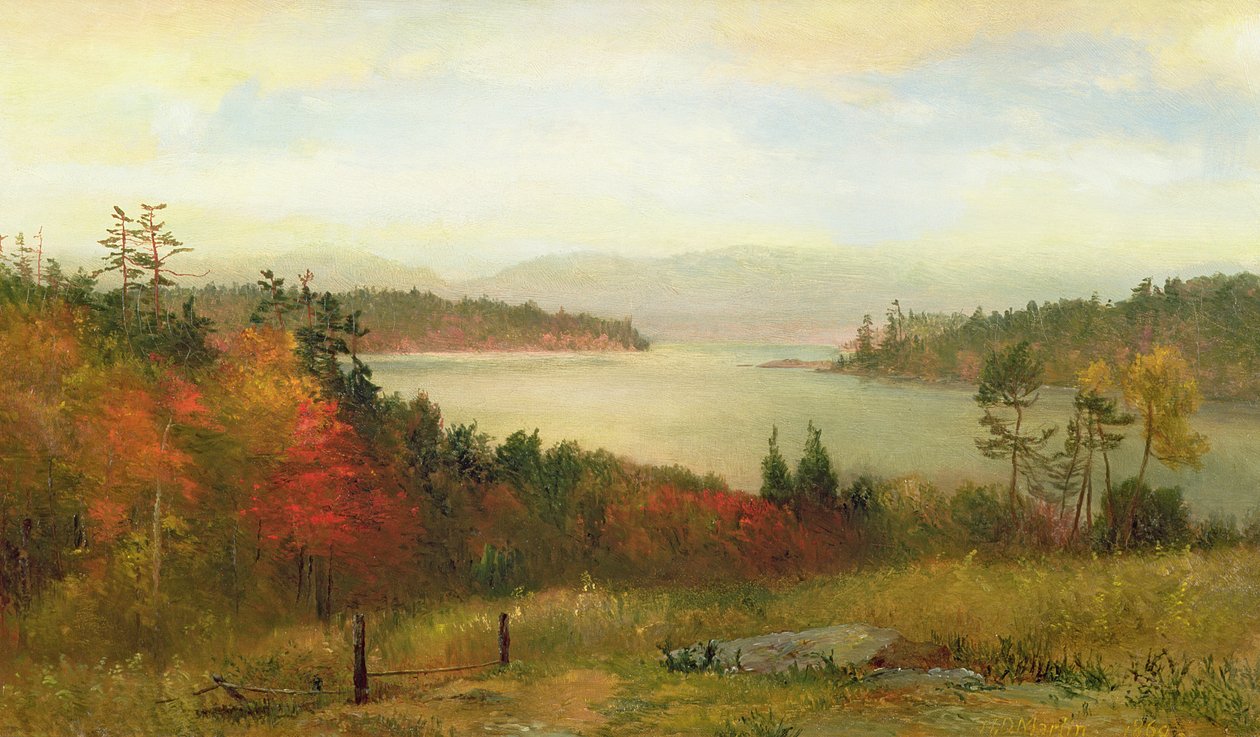 Lumikenkäjärvi, 1869 tekijältä Homer Dodge Martin