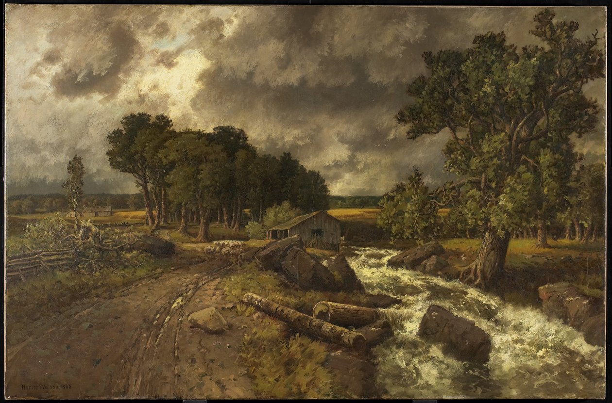 Vanha mylly, 1886 tekijältä Homer Watson