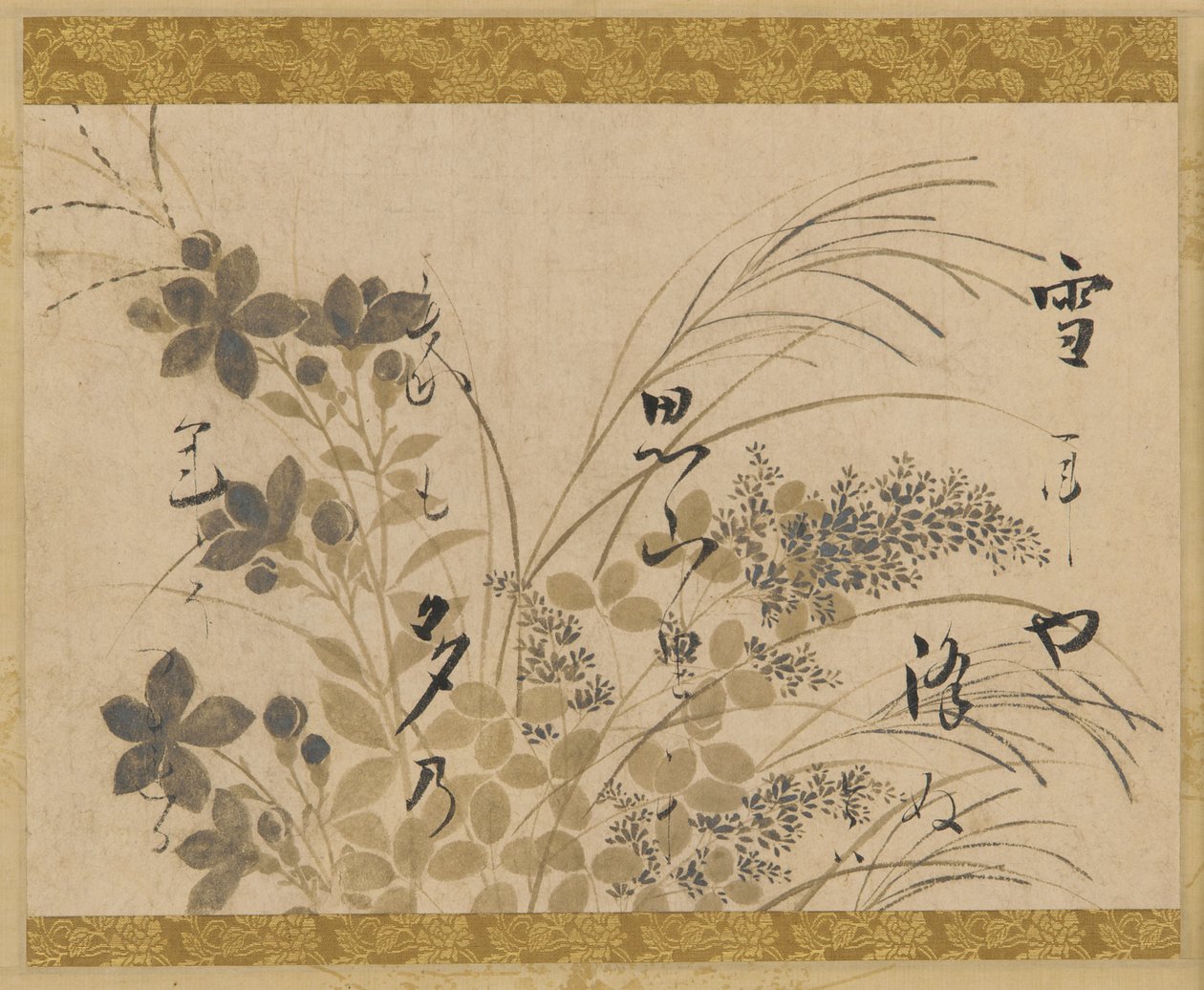 Kukkia, ruohoja ja runo, Edo-kausi, 1615-1637. tekijältä Hon