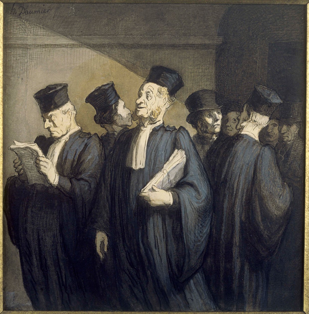 Avant yleisö tekijältä Honoré Daumier