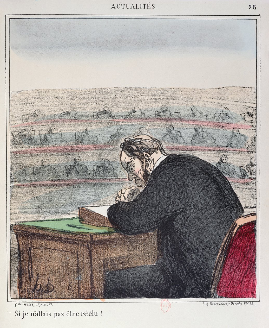 Karikatyyri edustajakokouksessa, n. 1850 tekijältä Honoré Daumier
