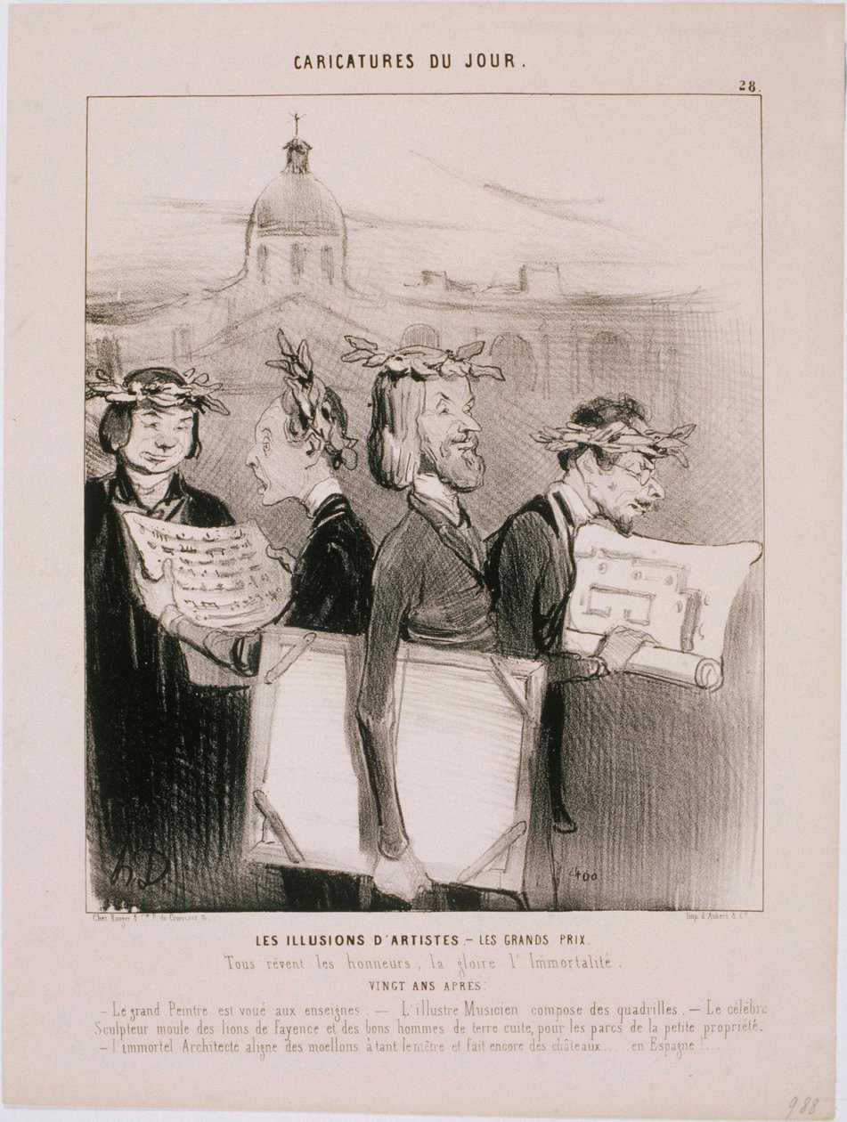 Karikatyyrit du Jour- Les Illusions DArtistes tekijältä Honoré Daumier