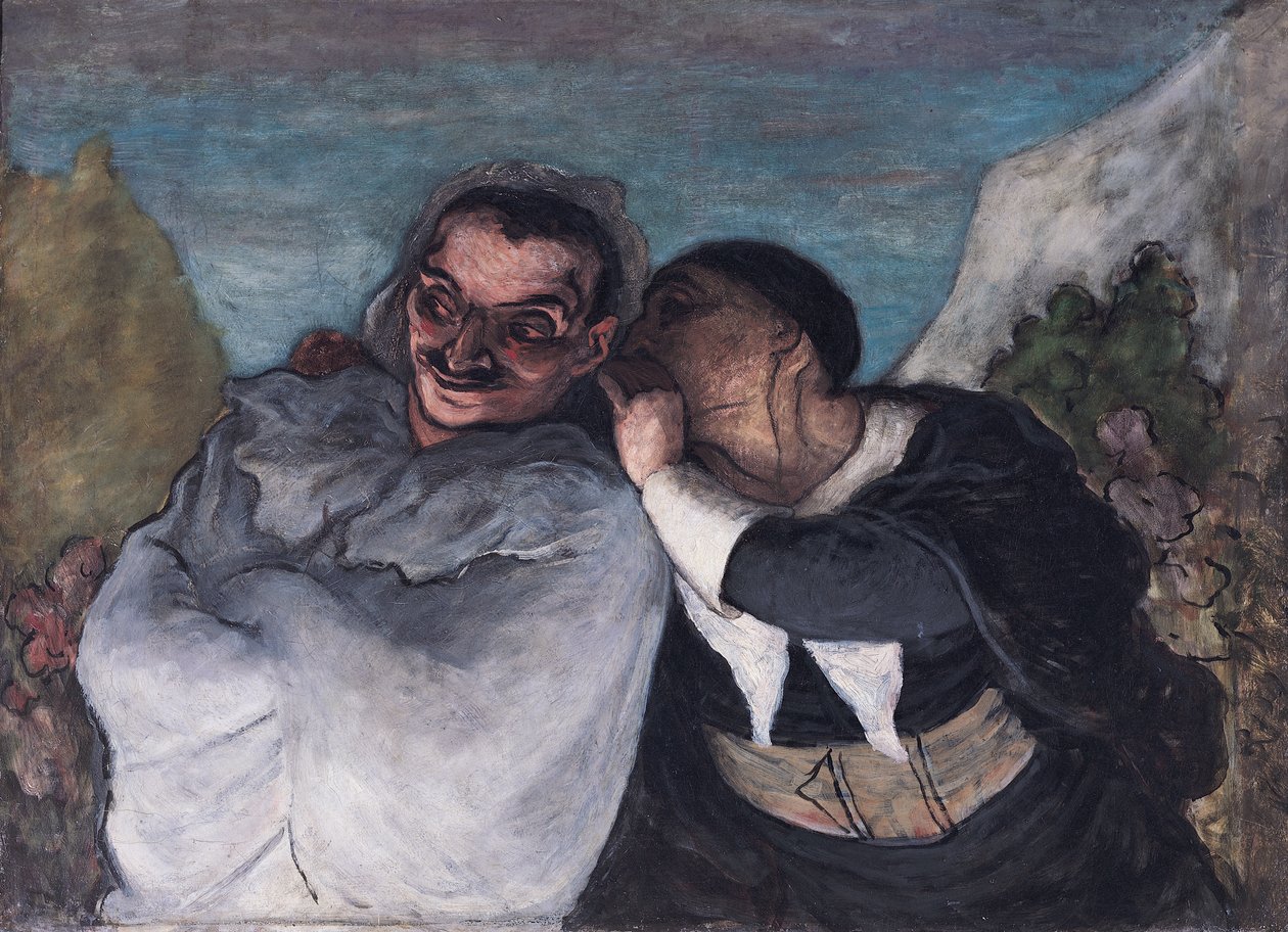Crispin ja Scapin tai Scapin ja Sylvester, n. 1863-65 tekijältä Honoré Daumier