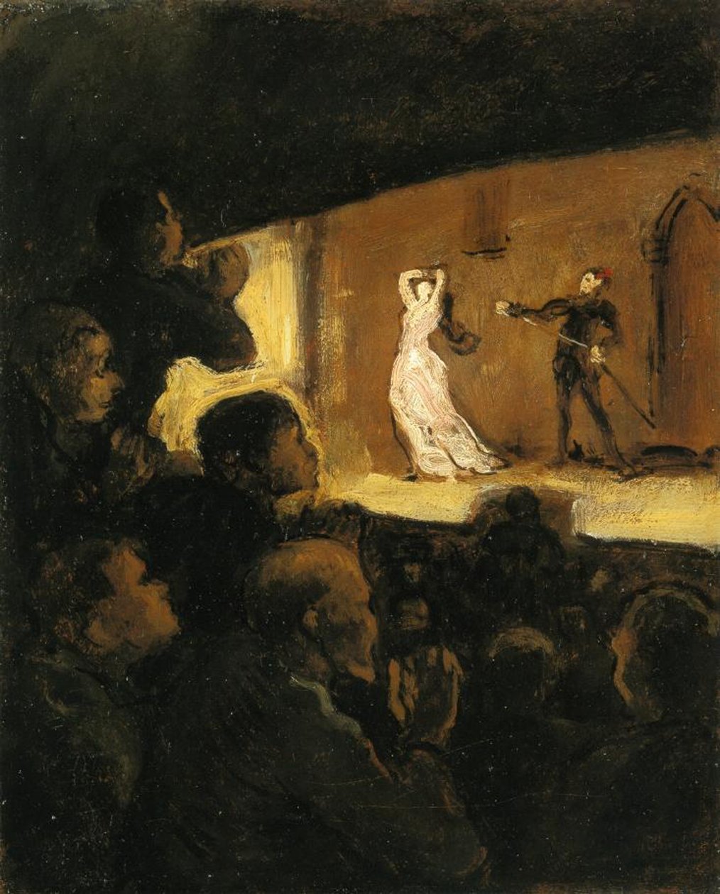 Teatterissa 1860-64 tekijältä Honoré Daumier