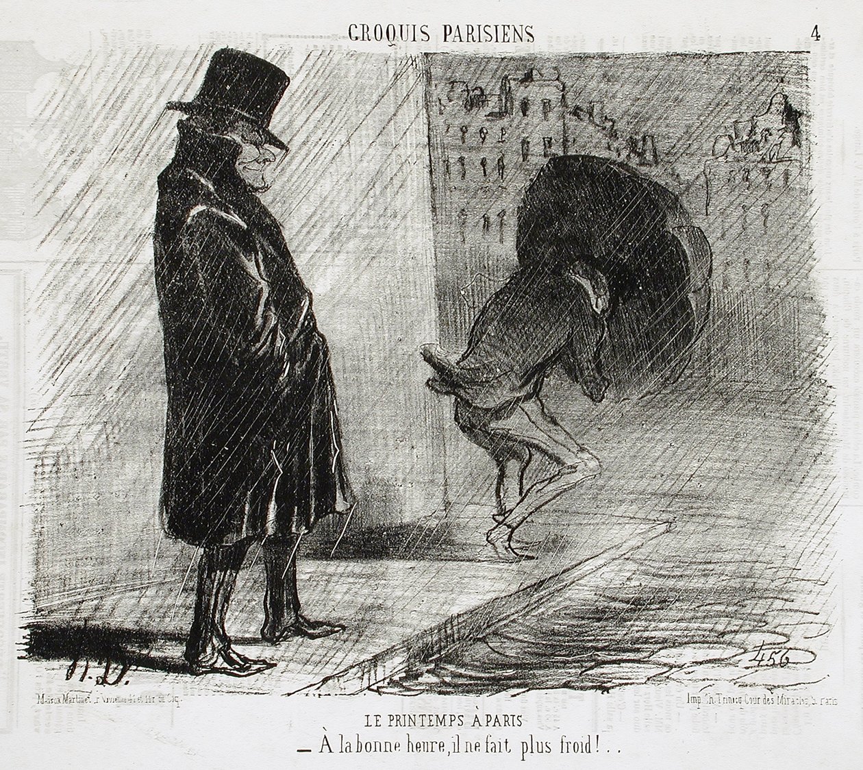 Le Printemps Pariisissa tekijältä Honoré Daumier