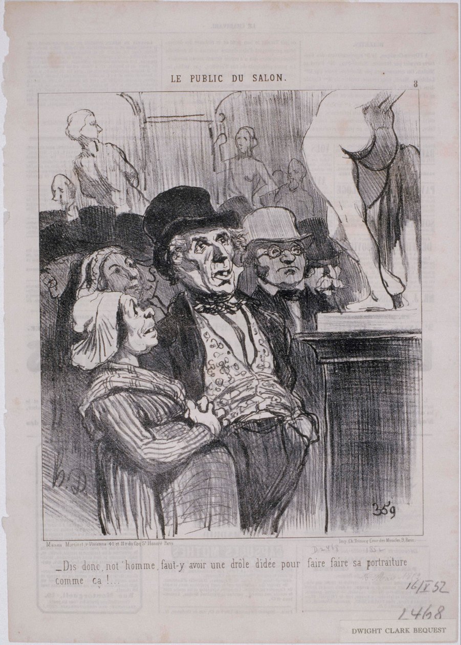 Le Public du Salon- Dis donc, nothomme, faut-y ... tekijältä Honoré Daumier