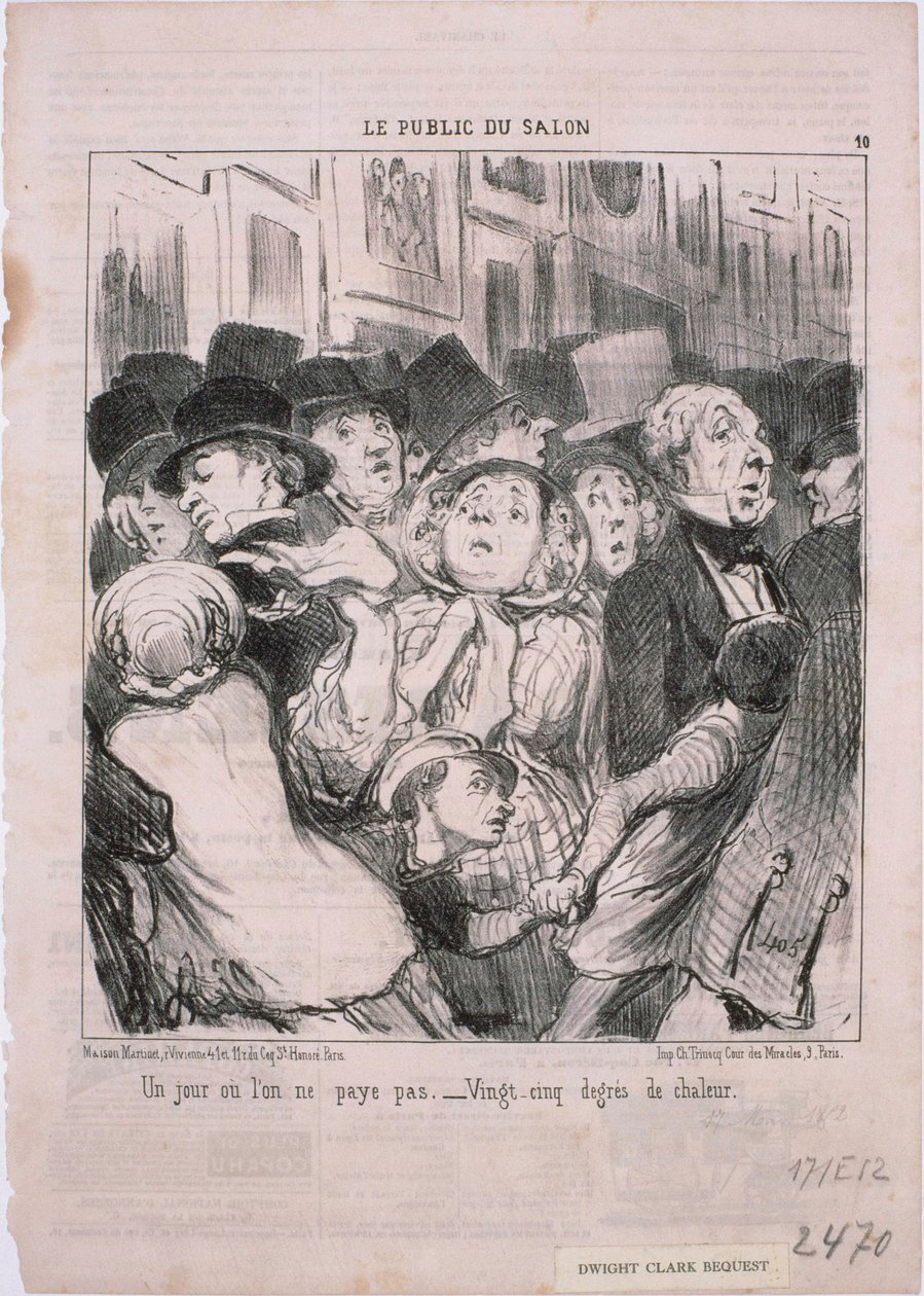 Le Public du Salon- Un jour où lon ne paye pas… tekijältä Honoré Daumier