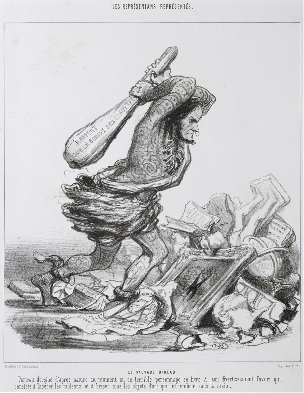 Le Sauvage Bineau. tekijältä Honoré Daumier