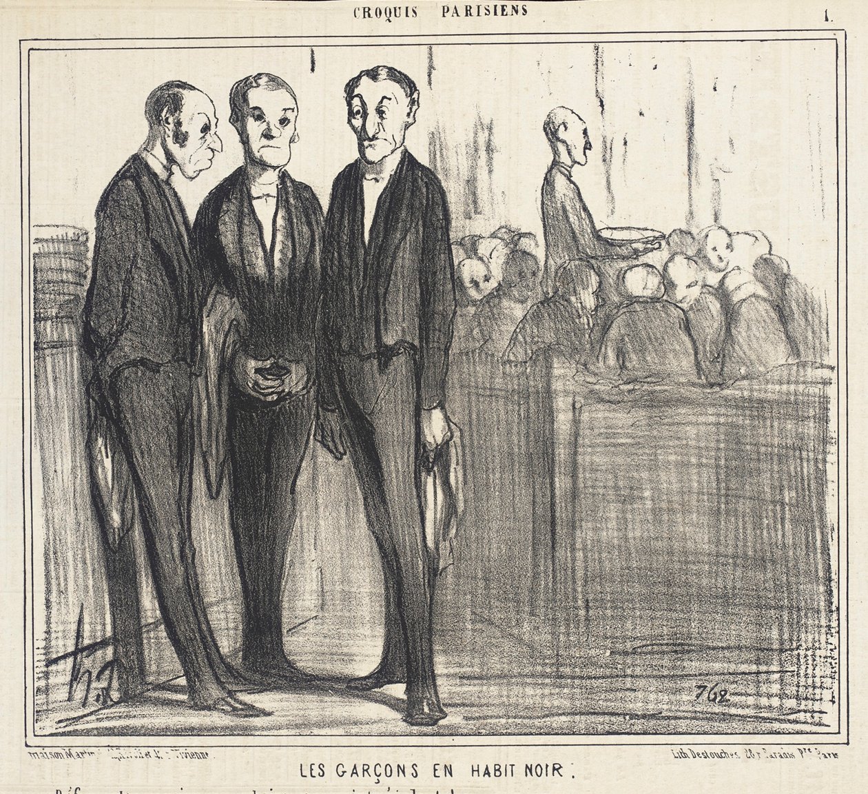 Les Garçons ja hab noir tekijältä Honoré Daumier