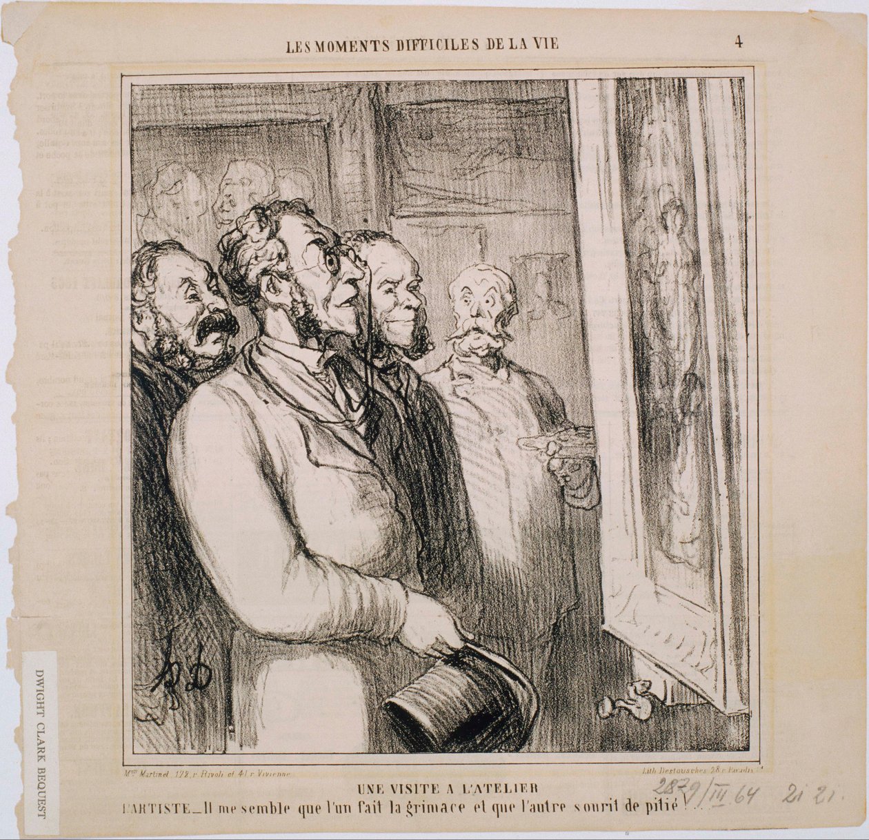 Les Moments Difficiles de la Vie- Une visite à latelier tekijältä Honoré Daumier
