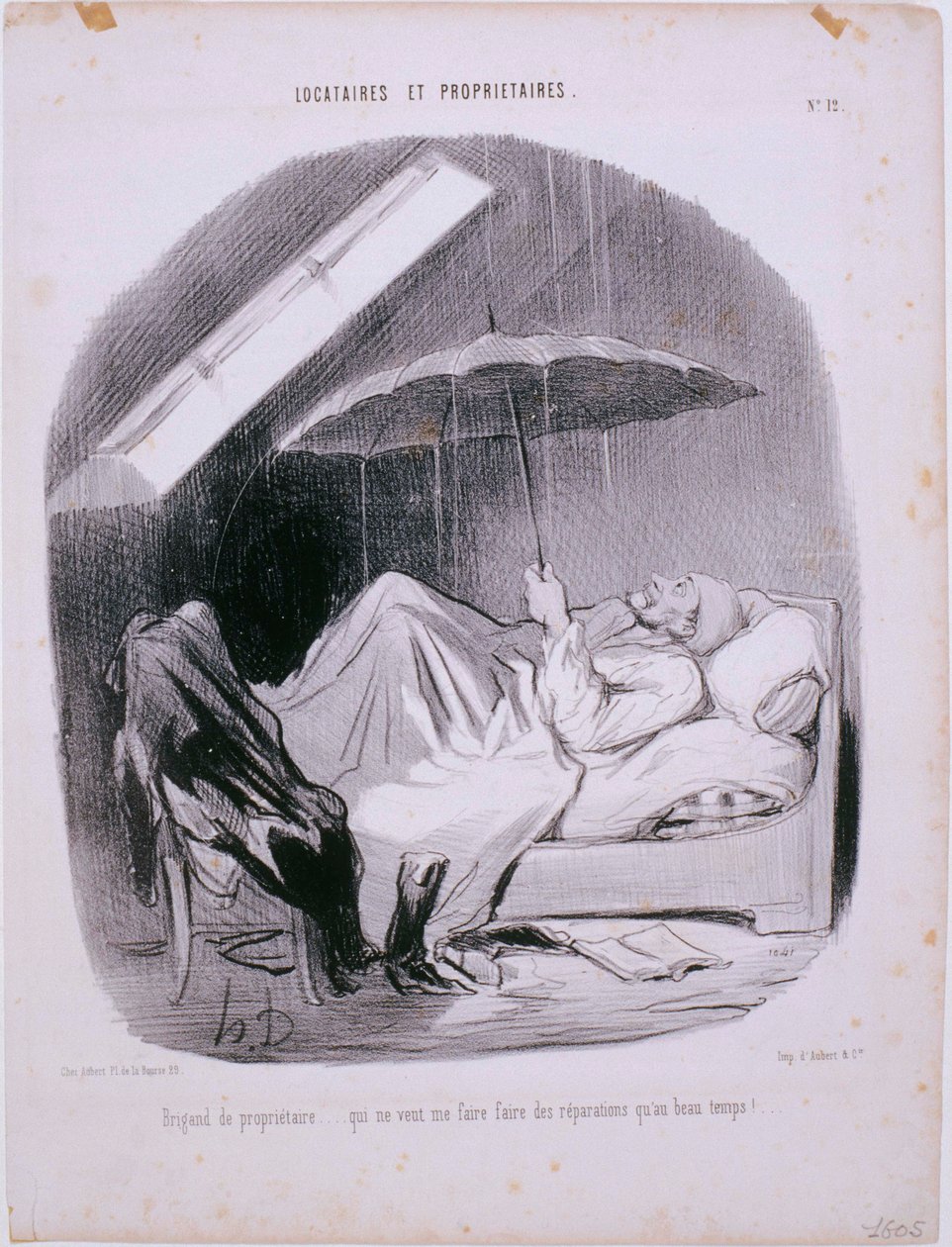 Locataires et Propriétaires- Brigand de Propriétaire ... tekijältä Honoré Daumier