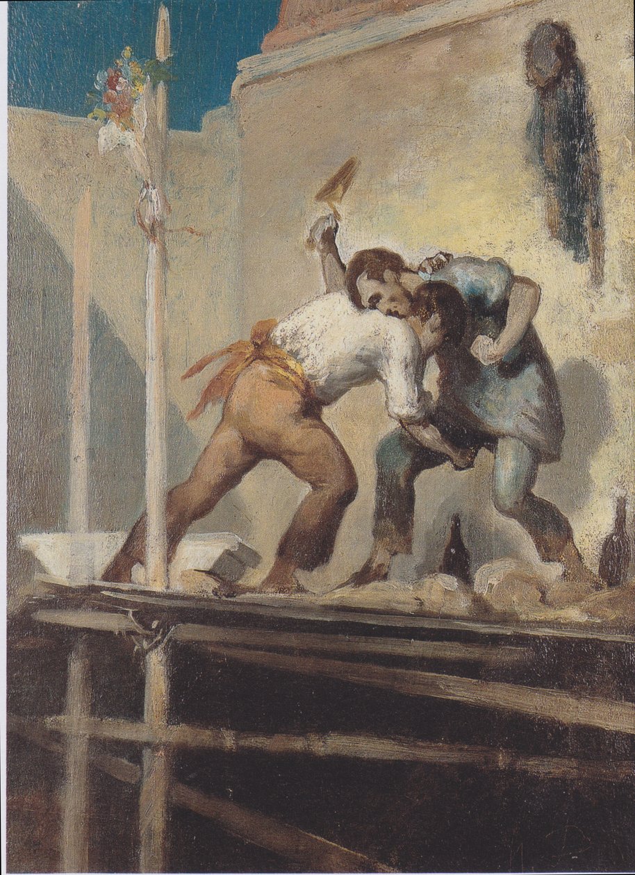 Räjähtävät muurarit tekijältä Honoré Daumier