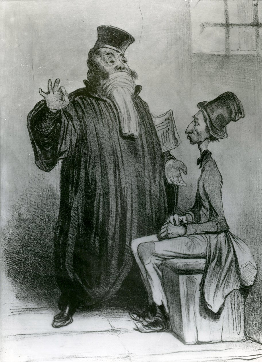 Robert-Macaire Avocat, 1836 (litografia) tekijältä Honoré Daumier