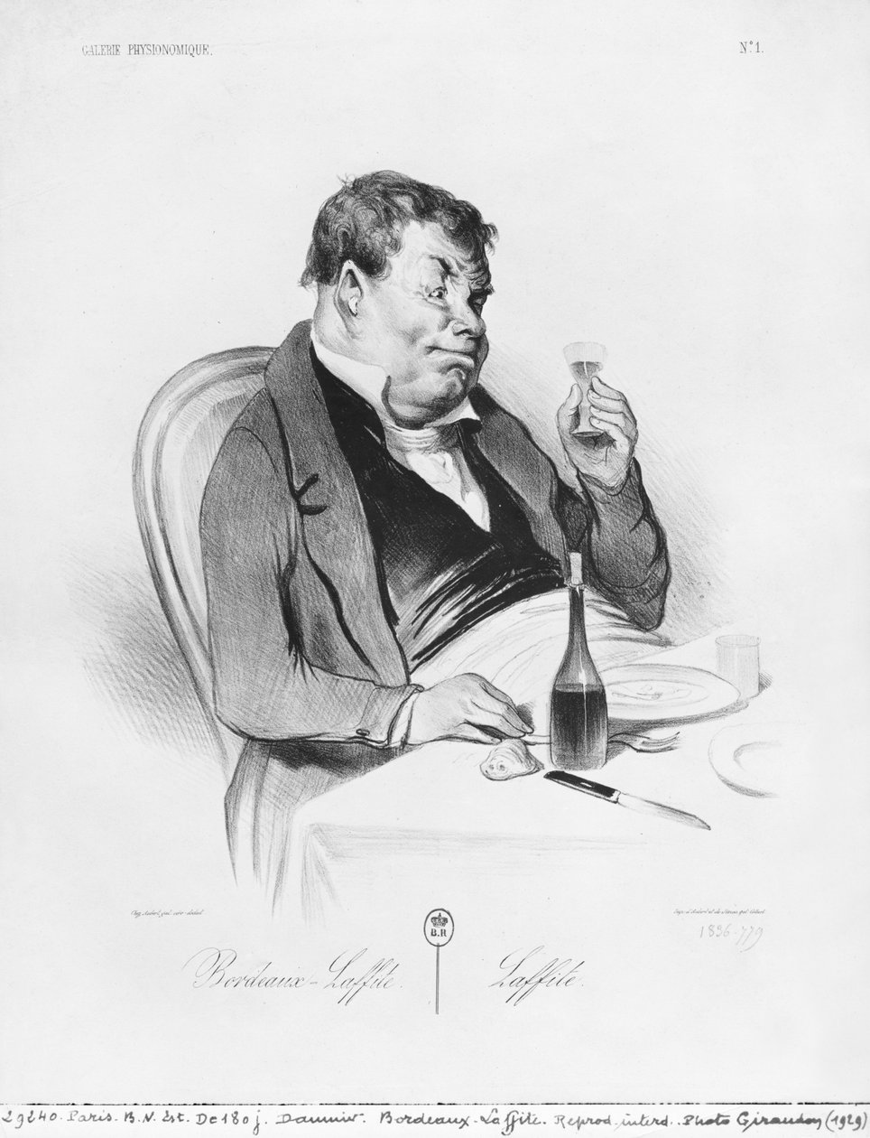 Sarja "Galerie physionomique", Bordeaux Laffite, levy 1, kuvitus "Le Charivarista", 17. marraskuuta 1836 tekijältä Honoré Daumier