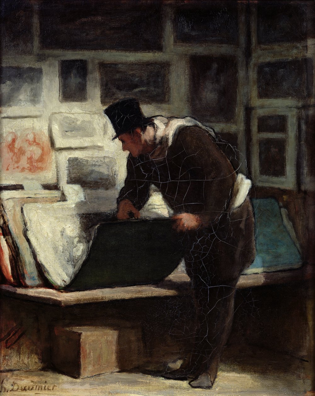 Kaiverrusten keräilijä, n. 1860-62 tekijältä Honoré Daumier