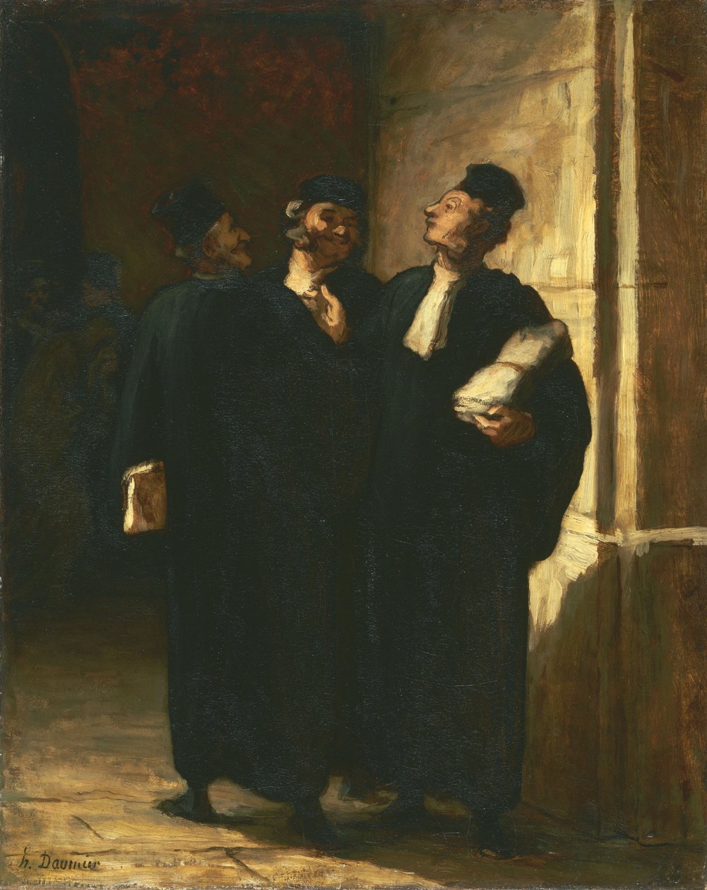 Kolme lakimiestä tekijältä Honoré Daumier