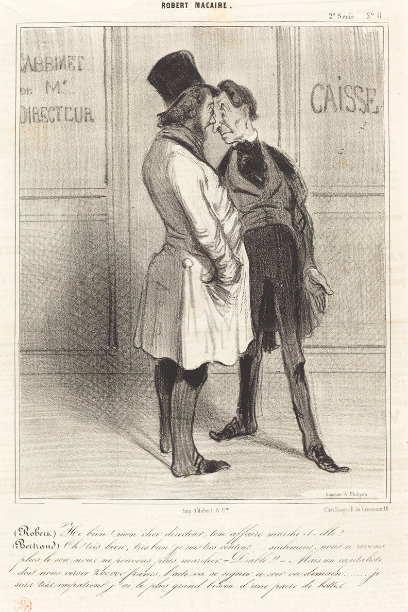 (Robert) No niin! rakas managerini... tekijältä Honoré Daumier