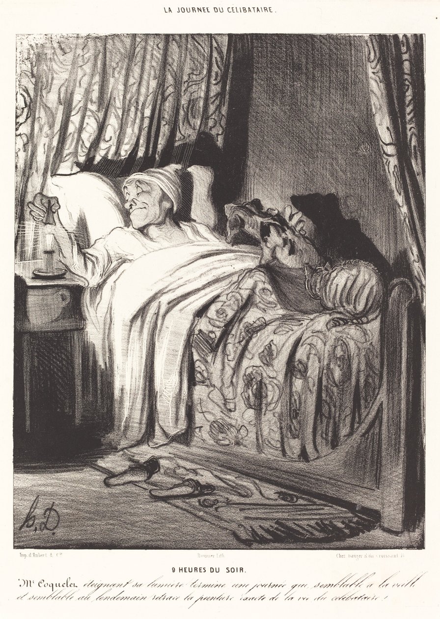 klo 9 illalla. tekijältä Honoré Daumier