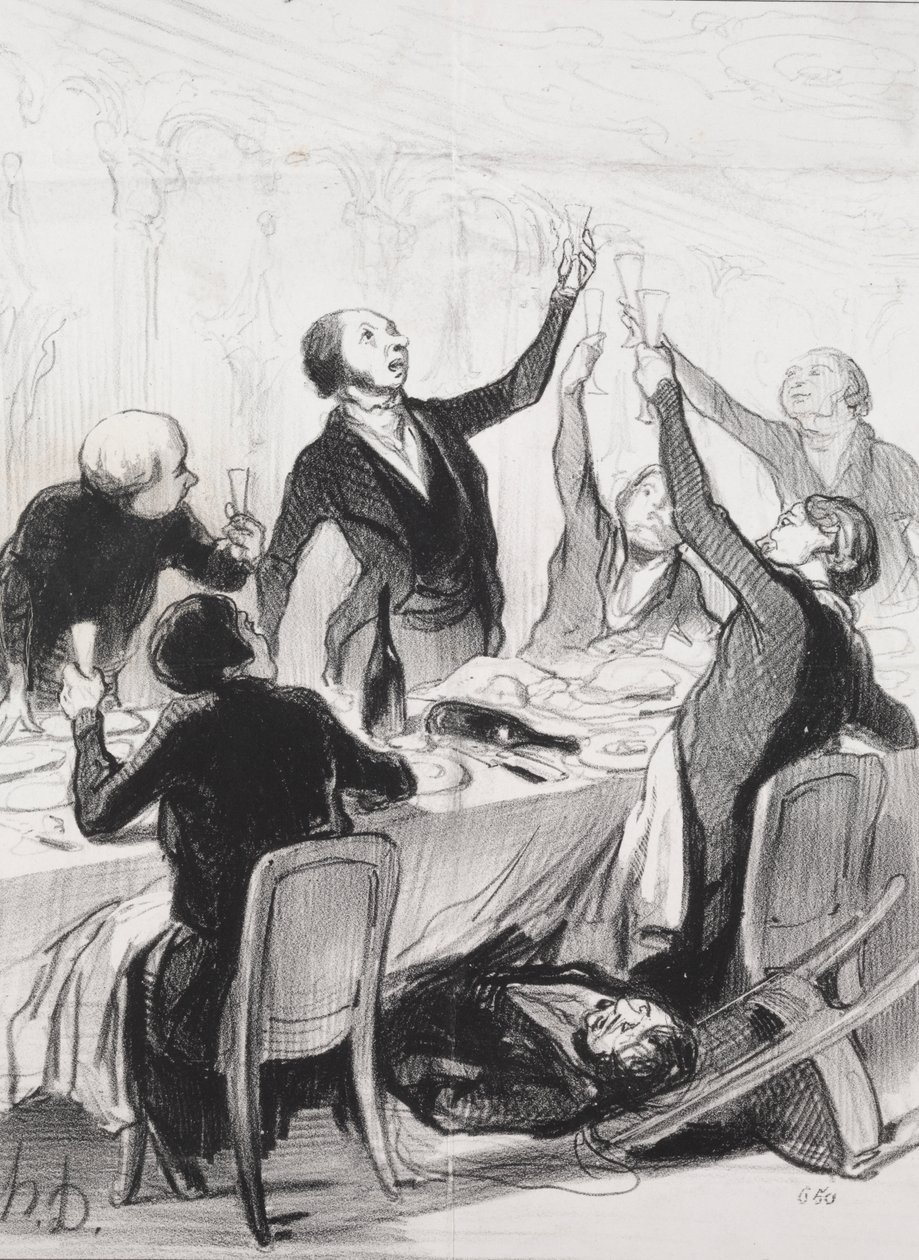 43. malja... Temperance Societylle tekijältä Honoré Daumier