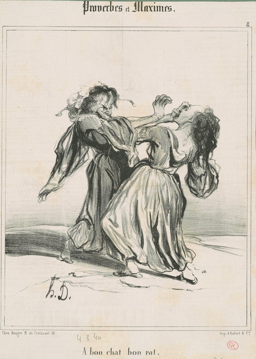 Hyvä kissa, hyvä rotta tekijältä Honoré Daumier