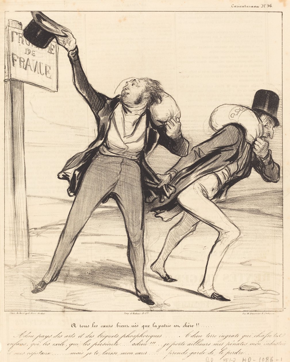 Kaikille hyvin syntyneille sydämille, kotimaa on rakas!!! tekijältä Honoré Daumier