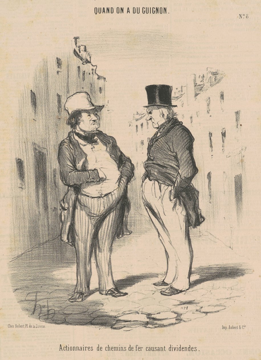Osinkoja aiheuttavat rautateiden osakkaat tekijältä Honoré Daumier