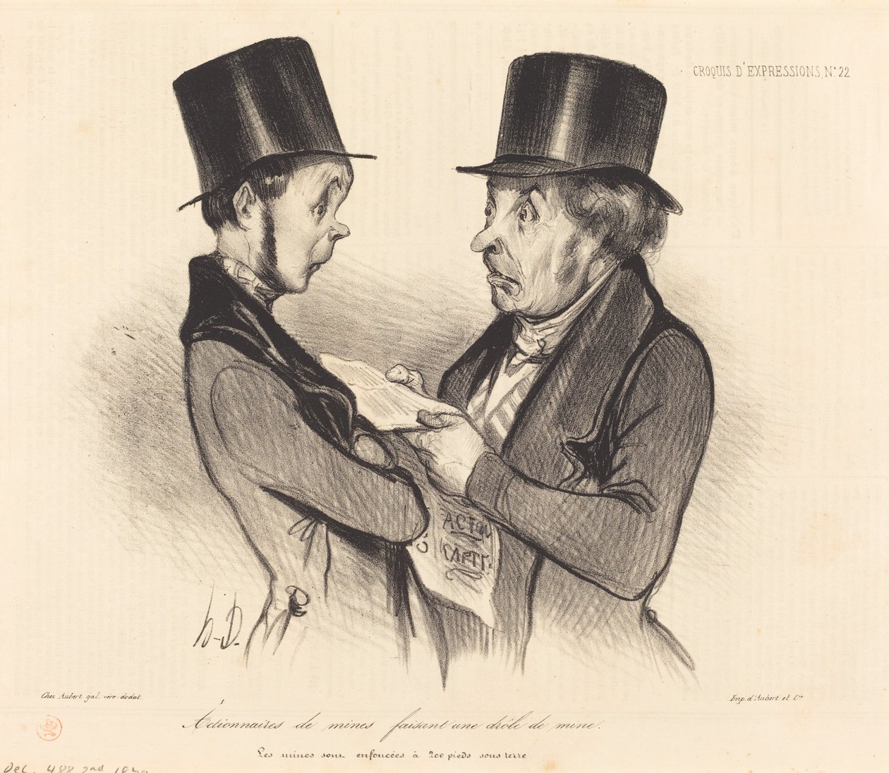 Kaivoksen osakkeenomistajat... tekijältä Honoré Daumier