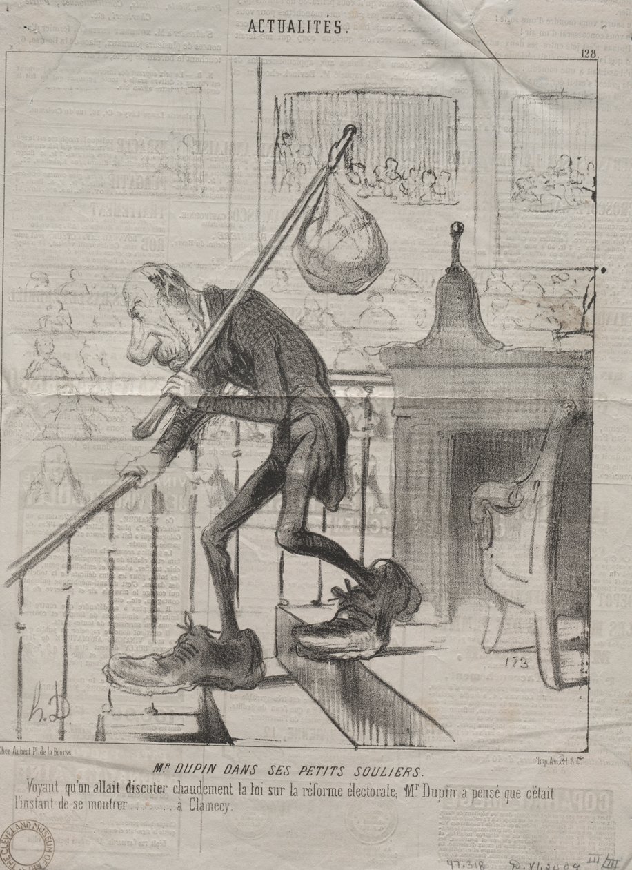 Tosiasiat (nro 128): Mr. Dupin pienissä kengissään tekijältä Honoré Daumier