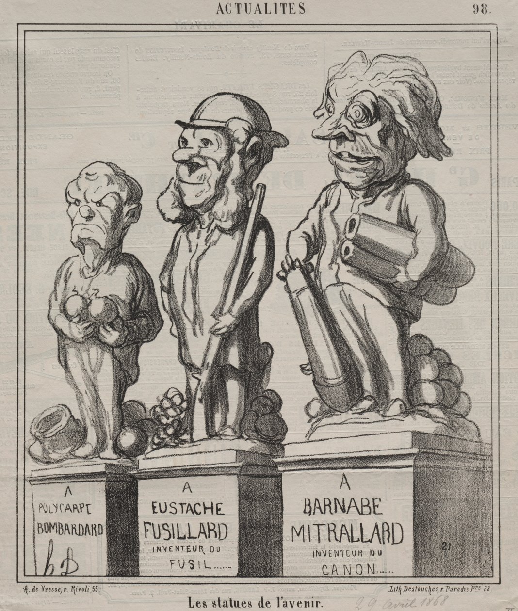 Tosiasiat (levy 98): Tulevaisuuden patsaat tekijältä Honoré Daumier