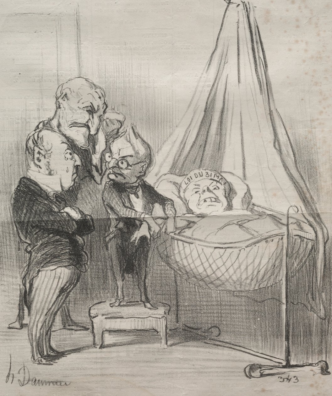 Tosiasiat: Hän on todella sairas!... tekijältä Honoré Daumier