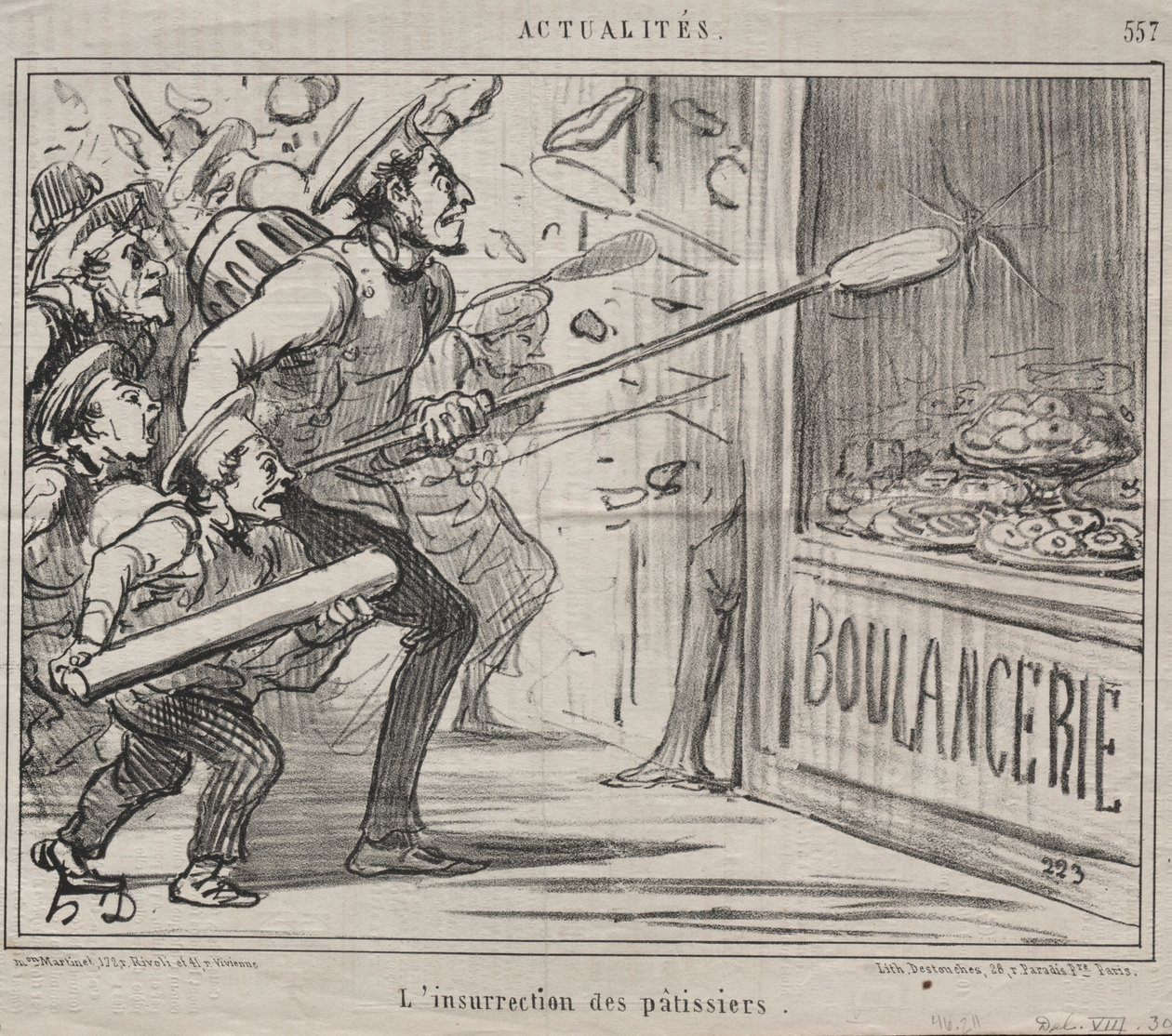 Tosiasiat nro 557: Leivonnaisten kapina, 1858. tekijältä Honoré Daumier