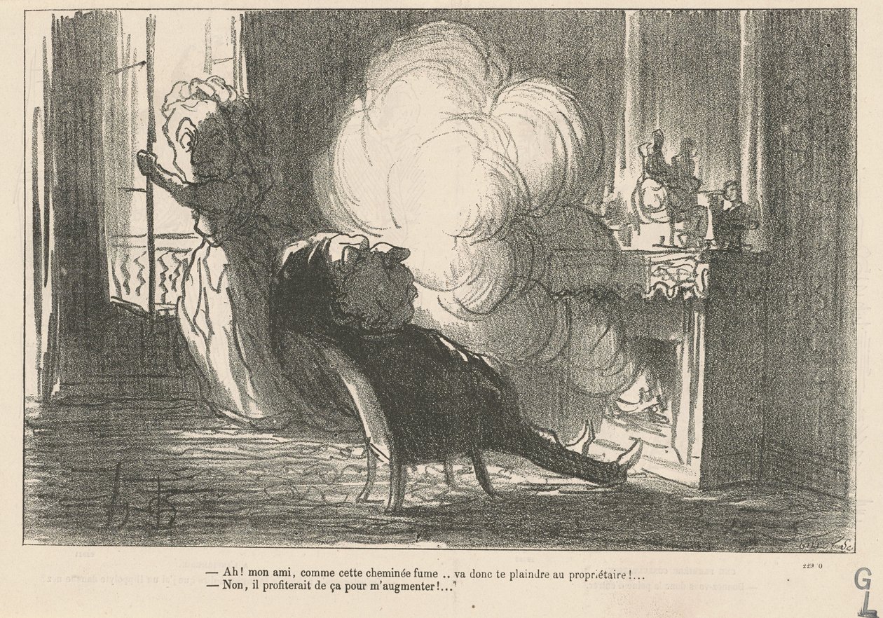 Ah! ... Koska tämä savupiippu savuttaa... tekijältä Honoré Daumier