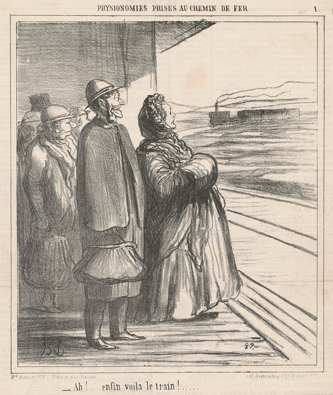 Ah! Vihdoinkin on juna! ... tekijältä Honoré Daumier